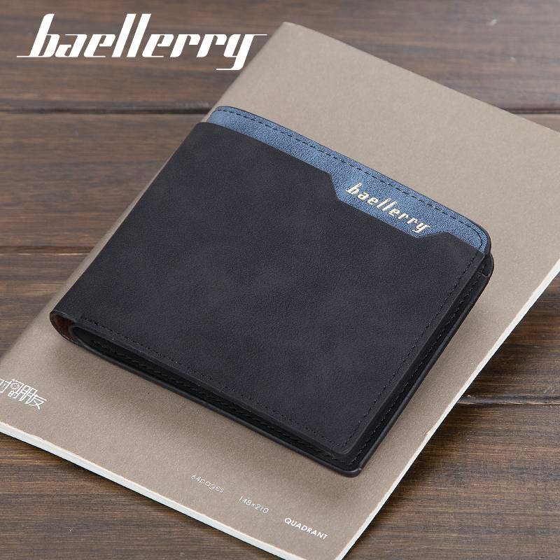 Baellerry classic slim Bifold wallet-Black